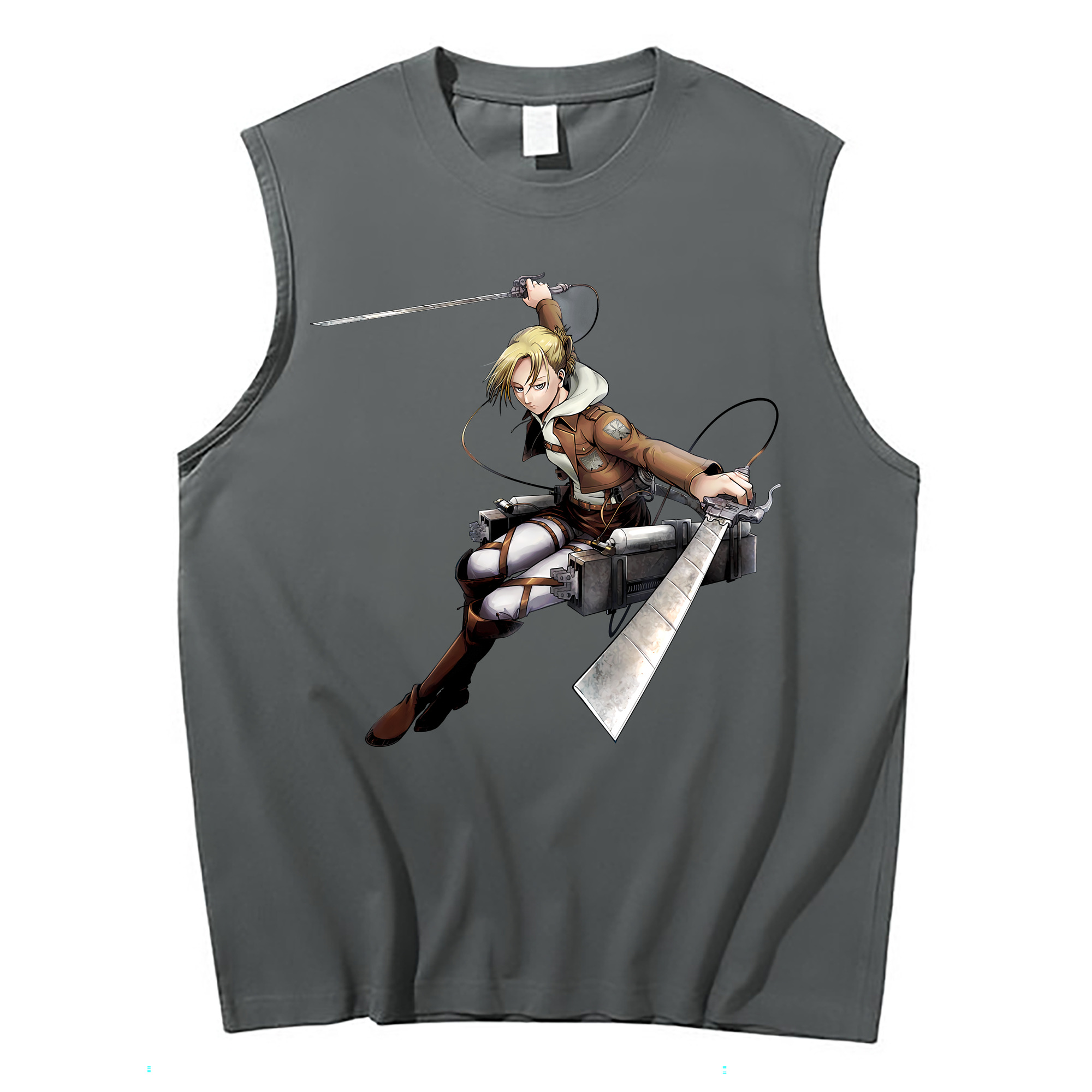 （画像用） 進撃の巨人 アニ・レオンハート Attack on Titan Annie Leonhart コットン100％タンクトップ（フロントプリント）